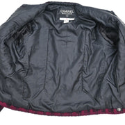 Chanel Setup Suit Jacket Skirt Bordeaux #36