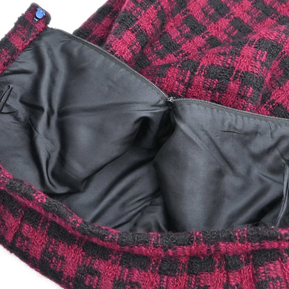 Chanel Setup Suit Jacket Skirt Bordeaux #36