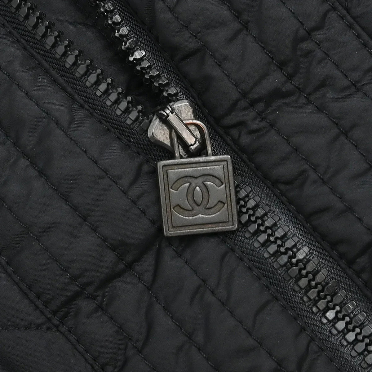 Chanel 2005 Sport Line Zip Up Jacket Black #36