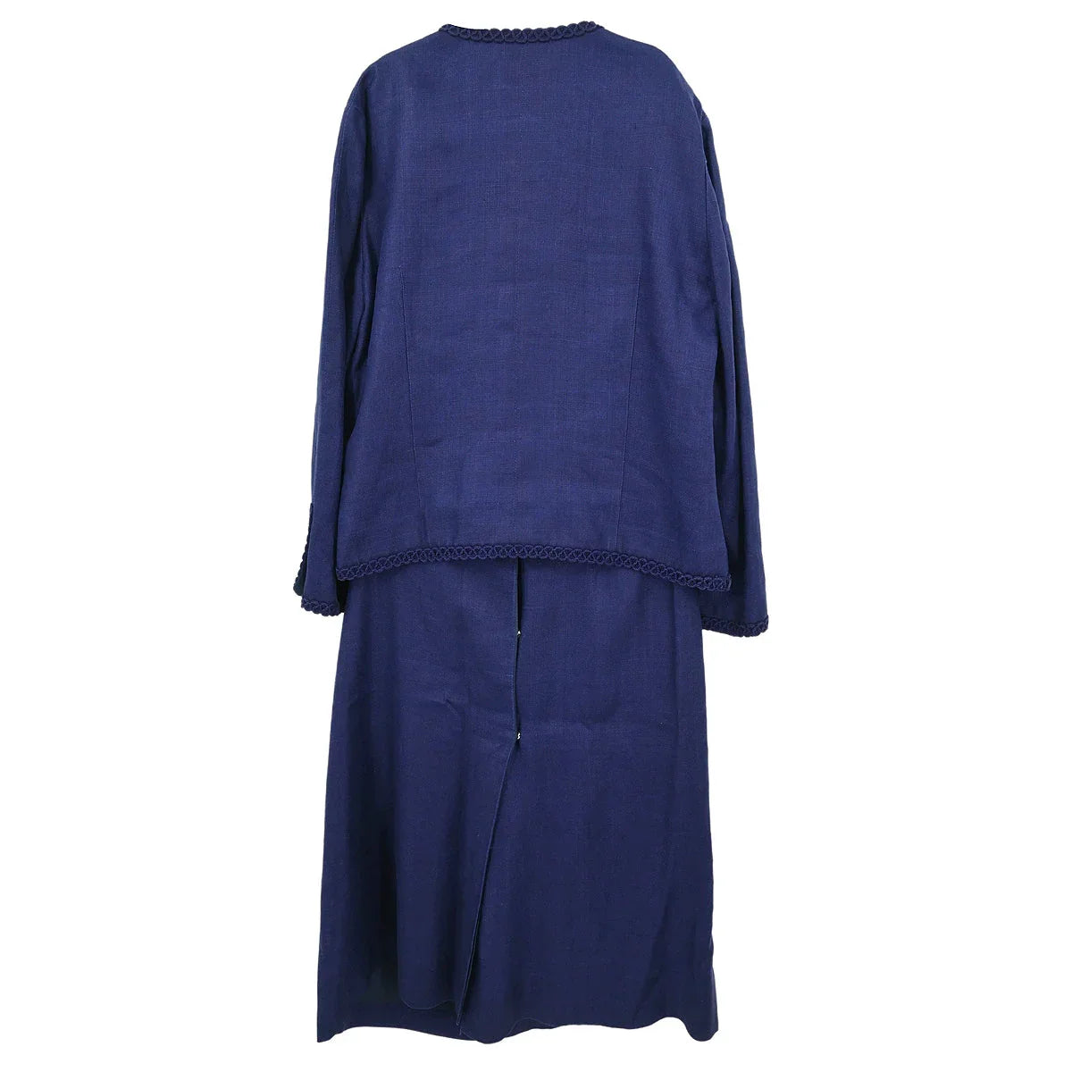 Chanel Setup Suit Jacket Skirt Navy #42