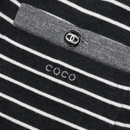 Chanel 2009 Ensemble Cardigan Sleeveless Top Black #34
