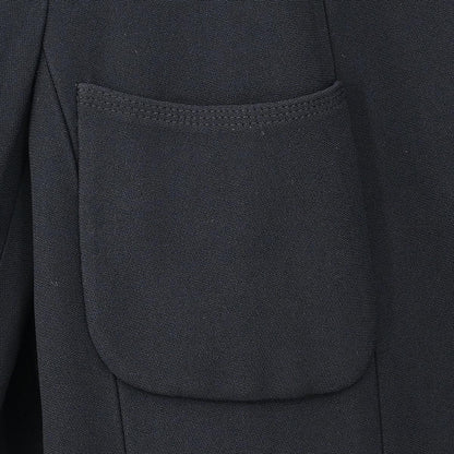 Chanel 1997 Single Breasted Collarless Jacket Black #42