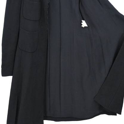 Chanel 1997 Single Breasted Collarless Jacket Black #42