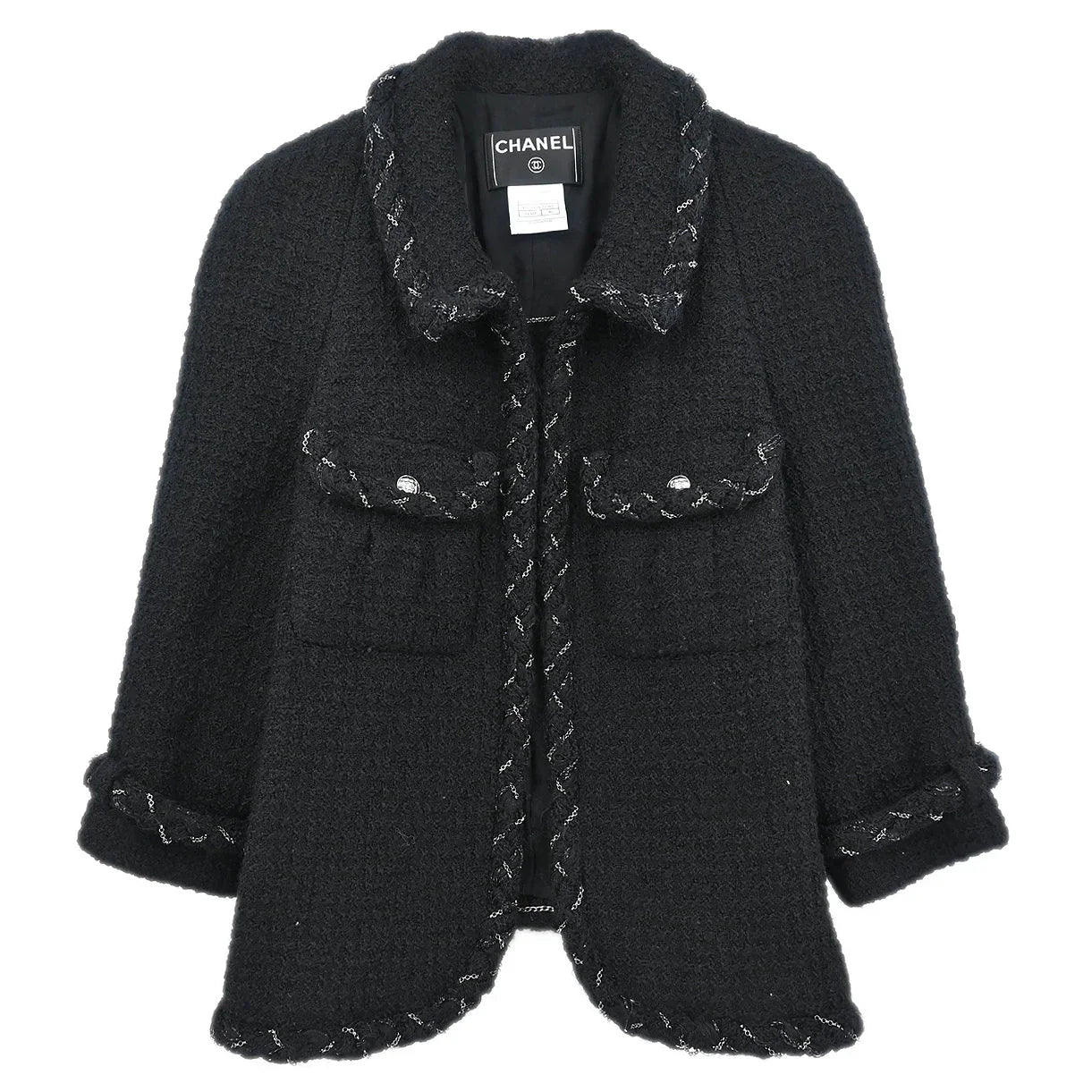 Chanel 2007 Single Breasted Jacket Black #46