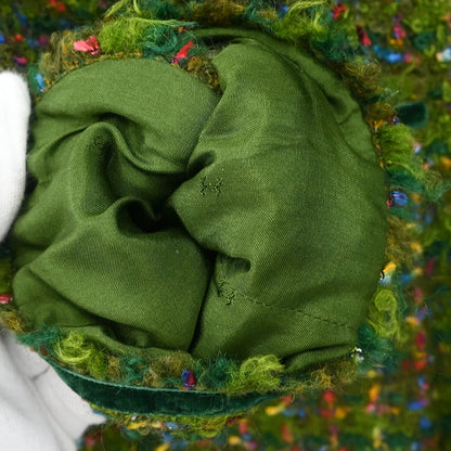 Chanel Setup Suit Jacket Skirt Green #40