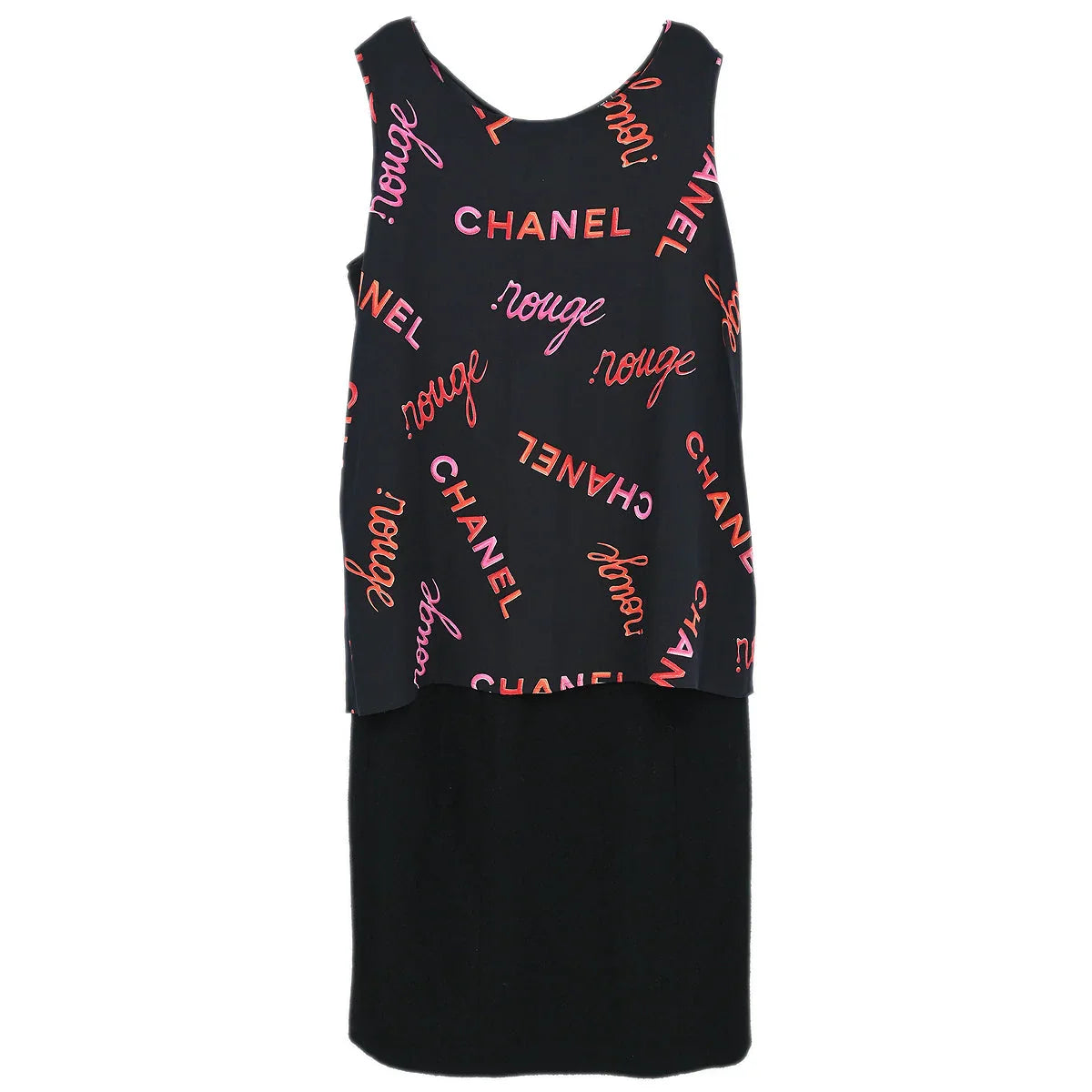 Chanel Setup Suit Jacket Top Skirt Black