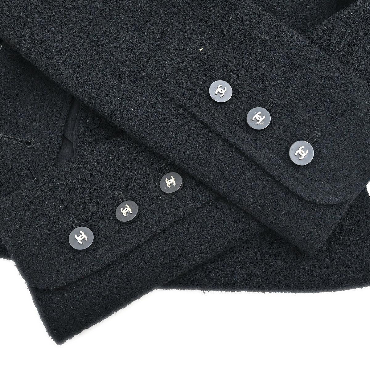 Chanel Setup Suit Jacket Top Skirt Black