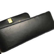 Chanel 1994-1996 Mademoiselle Black Lambskin Shoulder Bag