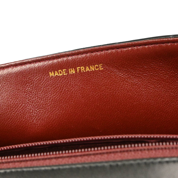 Chanel 1994-1996 Mademoiselle Black Lambskin Shoulder Bag