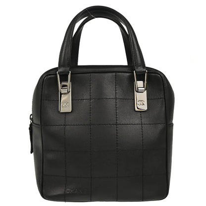 Chanel 2001-2003 Black Calfskin Choco Bar Handbag