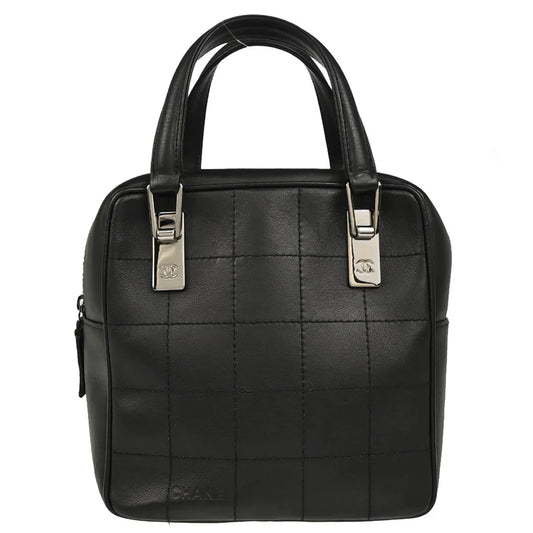 Chanel 2001-2003 Black Calfskin Choco Bar Handbag