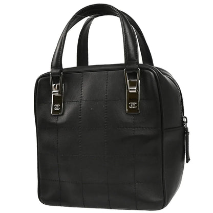 Chanel 2001-2003 Black Calfskin Choco Bar Handbag