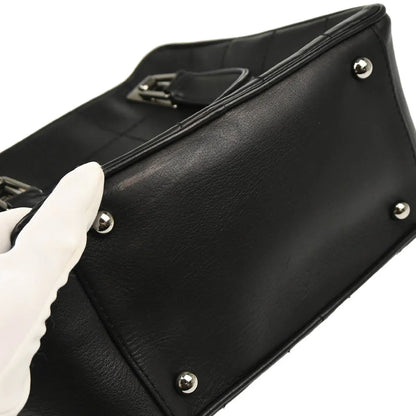 Chanel 2001-2003 Black Calfskin Choco Bar Handbag