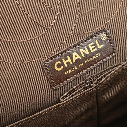 Chanel 2009-2010 Black Lacquer Tweed Mademoiselle Lock Double Flap Shoulder Bag