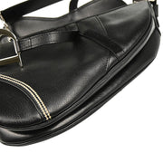 Christian Dior 2004 Black Leather Saddle Handbag