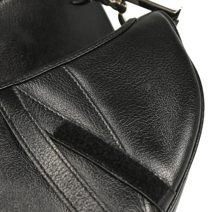 Christian Dior 2004 Black Leather Saddle Handbag