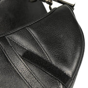 Christian Dior 2004 Black Leather Saddle Handbag