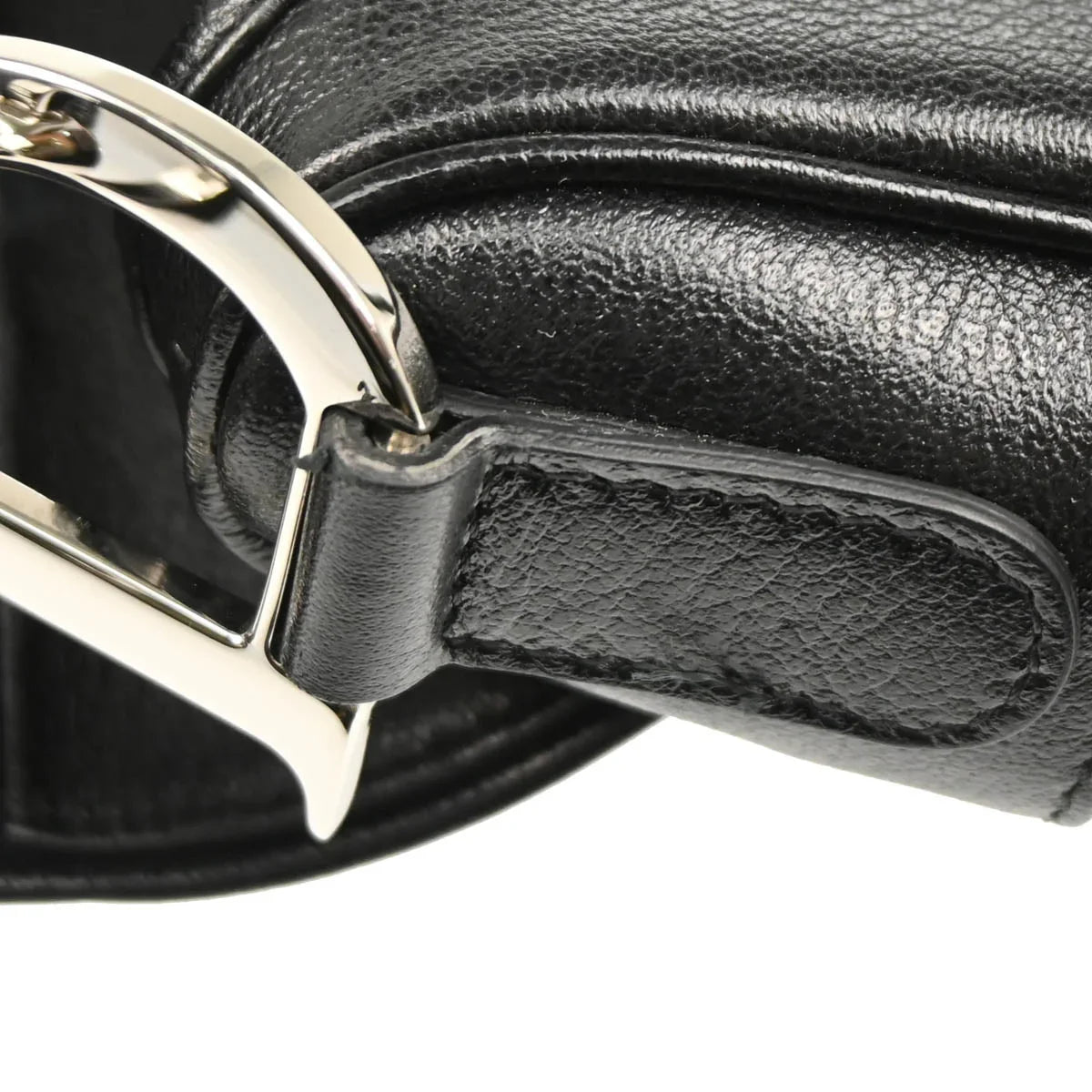 Christian Dior 2004 Black Leather Saddle Handbag