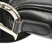 Christian Dior 2004 Black Leather Saddle Handbag