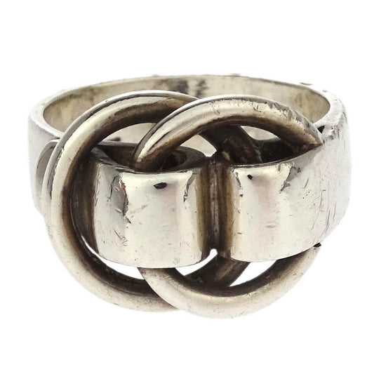 Hermes Deux Anneaux Ring Silver #49 #9