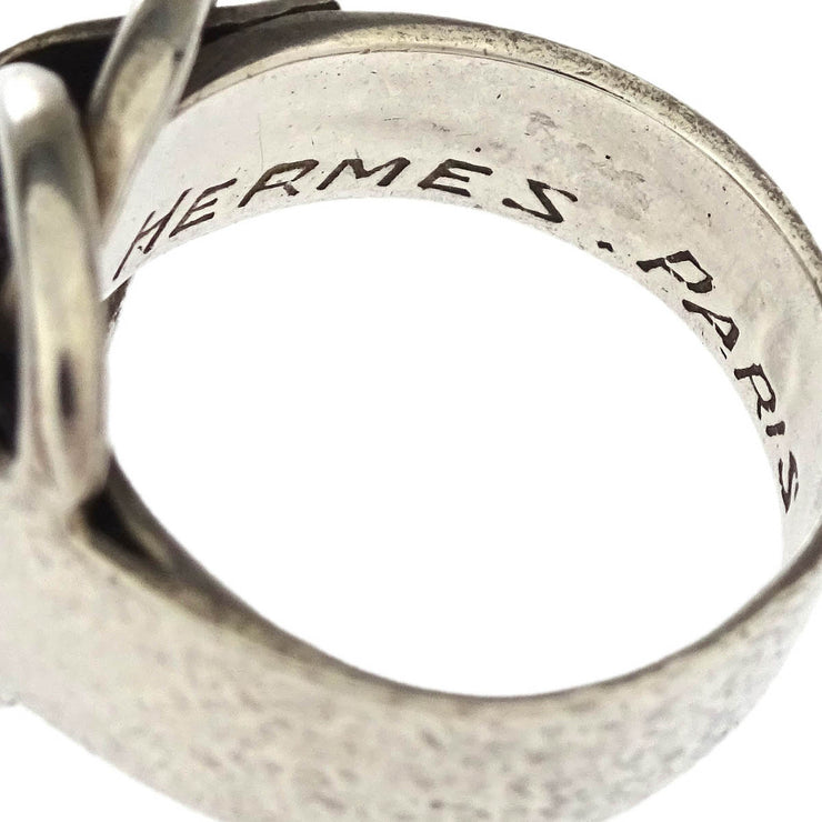 Hermes Deux Anneaux Ring Silver #50