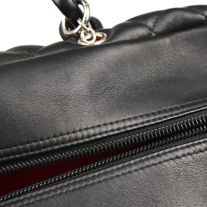 Chanel 2003-2004 Black Calfskin Cambon Ligne Reporter Bag Handbag