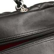 Chanel 2003-2004 Black Calfskin Cambon Ligne Reporter Bag Handbag