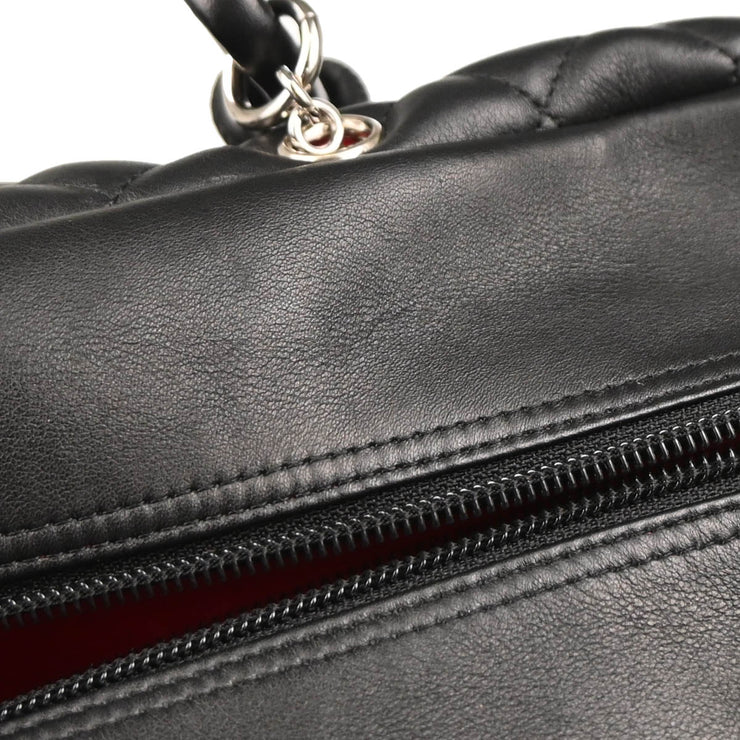 Chanel 2003-2004 Black Calfskin Cambon Ligne Reporter Bag Handbag