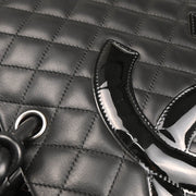 Chanel 2008-2009 Black Calfskin Cambon Ligne Tote Handbag