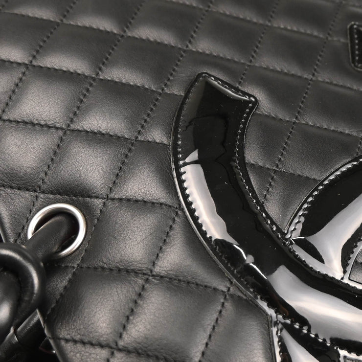 Chanel 2008-2009 Black Calfskin Cambon Ligne Tote Handbag