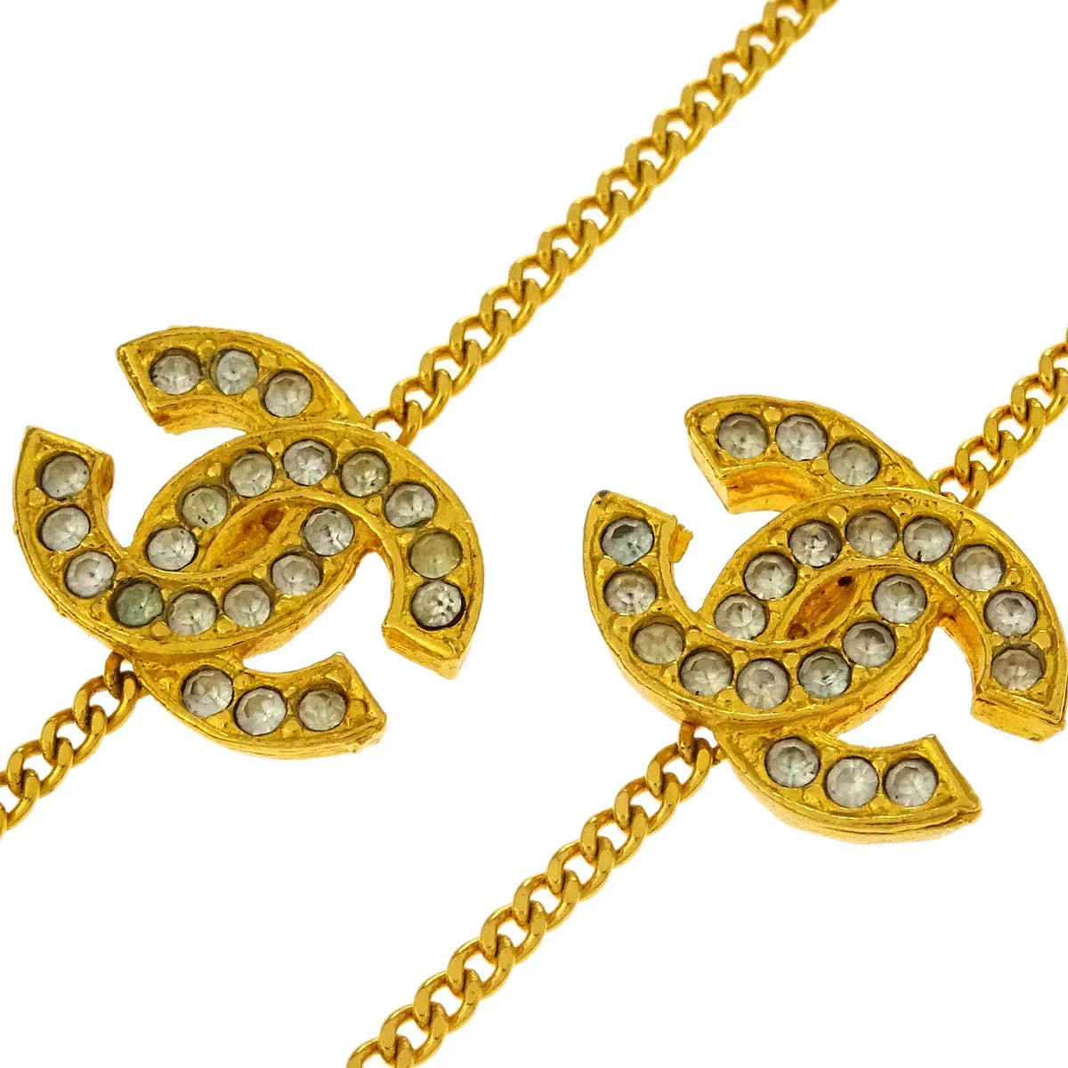 Chanel CC Chain Bracelet Gold Rhinestone 4022/1982