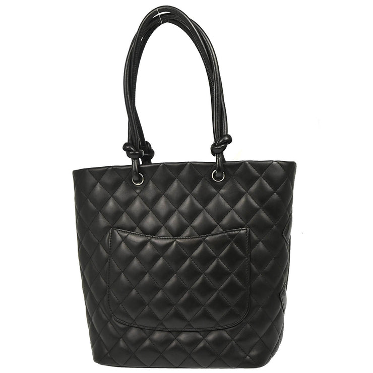 Chanel 2008-2009 Black Calfskin Cambon Ligne Tote Handbag