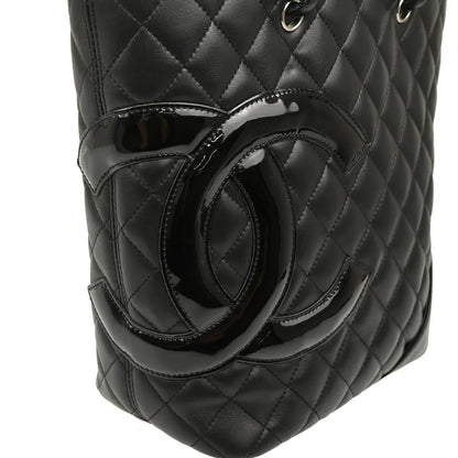 Chanel 2008-2009 Black Calfskin Cambon Ligne Tote Handbag