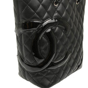 Chanel 2008-2009 Black Calfskin Cambon Ligne Tote Handbag