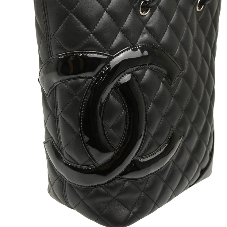 Chanel 2008-2009 Black Calfskin Cambon Ligne Tote Handbag