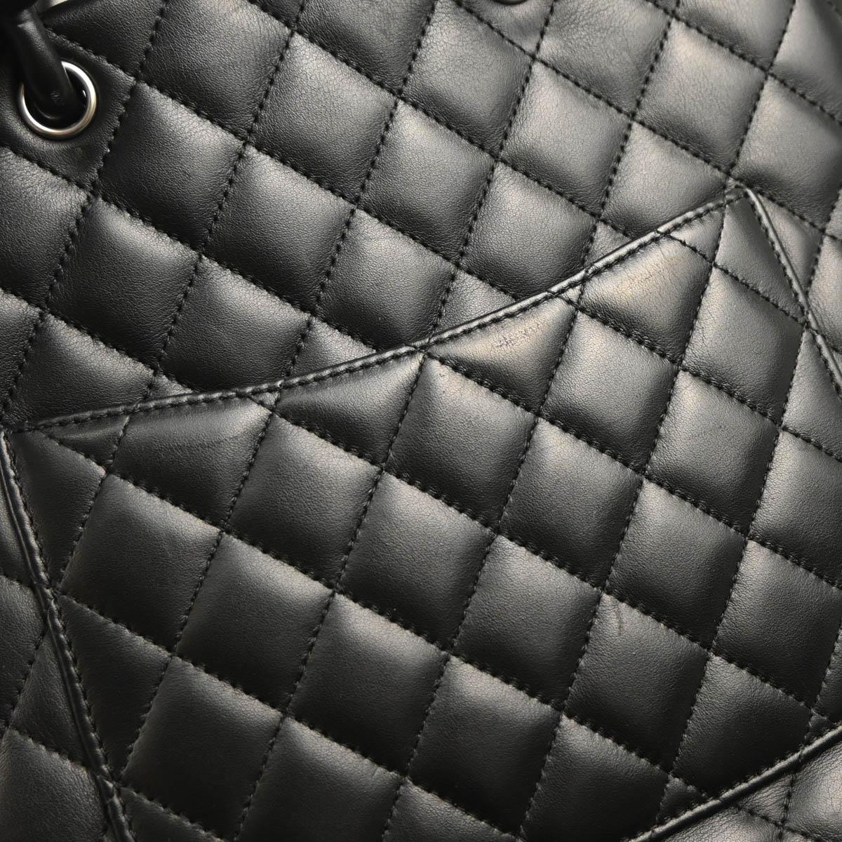 Chanel 2008-2009 Black Calfskin Cambon Ligne Tote Handbag