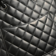 Chanel 2008-2009 Black Calfskin Cambon Ligne Tote Handbag