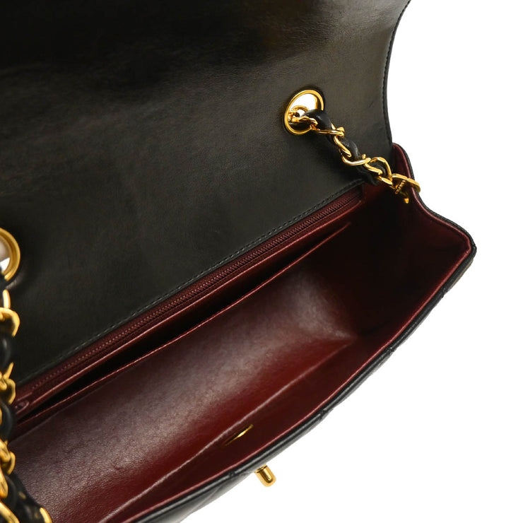 Chanel 1991-1994 Black Lambskin Small Diana Shoulder Bag