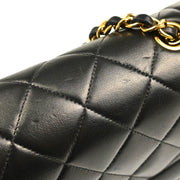 Chanel 1991-1994 Black Lambskin Small Diana Shoulder Bag