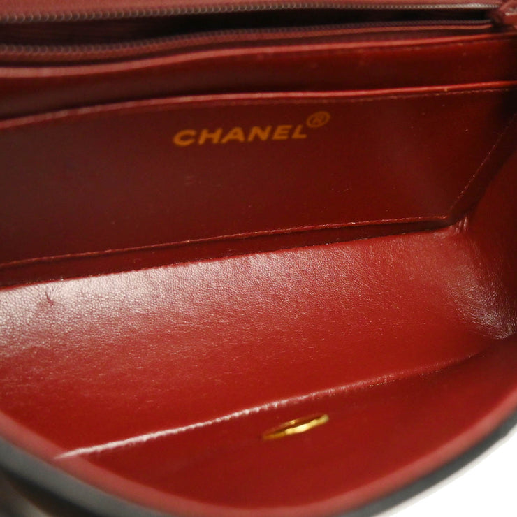 Chanel 1991-1994 Black Lambskin Small Diana Shoulder Bag