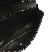 Chanel 2006-2008 Black Perforated Lambskin East West Shoulder Bag