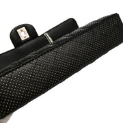 Chanel 2006-2008 Black Perforated Lambskin East West Shoulder Bag