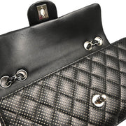 Chanel 2006-2008 Black Perforated Lambskin East West Shoulder Bag