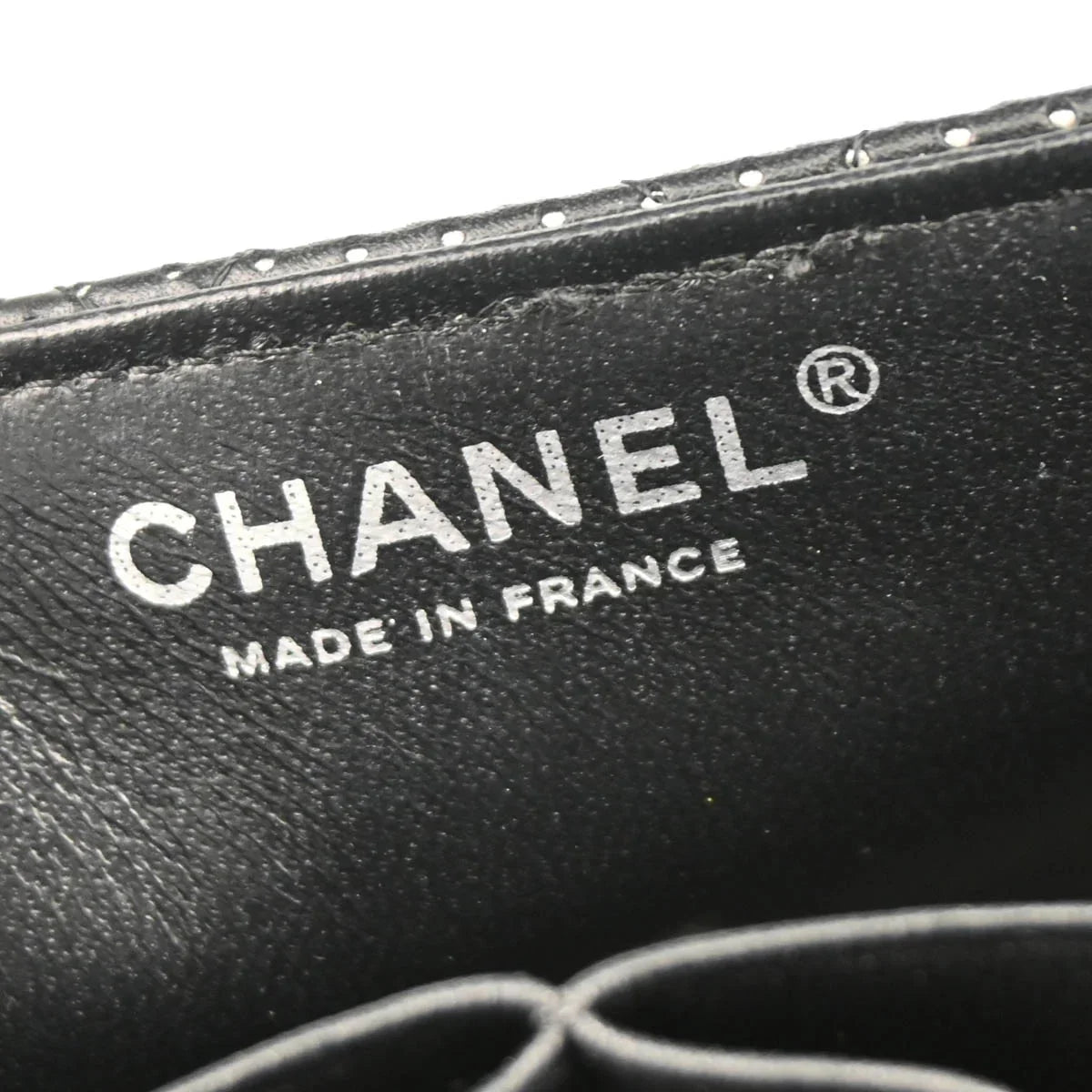 Chanel 2006-2008 Black Perforated Lambskin East West Shoulder Bag