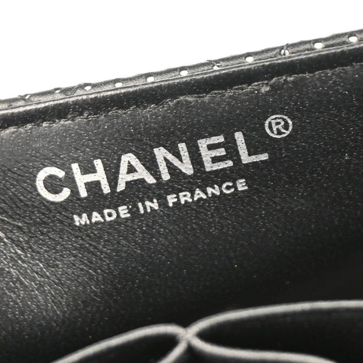 Chanel 2006-2008 Black Perforated Lambskin East West Shoulder Bag
