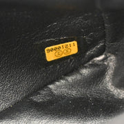 Chanel 2006-2008 Black Perforated Lambskin East West Shoulder Bag