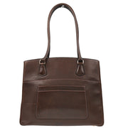 Hermes 2001 Chocolat Tadelakt La Tote Handbag