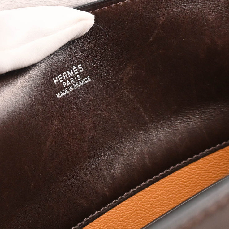 Hermes 2001 Chocolat Tadelakt La Tote Handbag