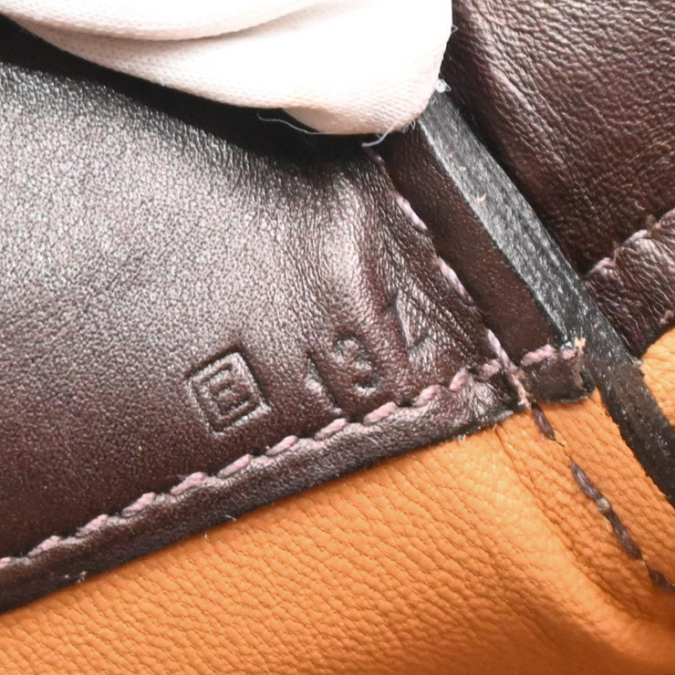 Hermes 2001 Chocolat Tadelakt La Tote Handbag
