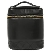 Chanel 1996-1997 Black Lambskin Vanity Handbag